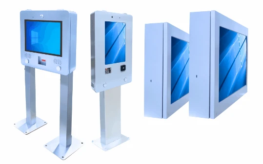 Standard outdoor self-service kiosks with touchscreen displays sit in the $10,000–$25,000 range. Custom-configured units with payment integration, printers, cameras, and advertising displays? I've seen quotes anywhere from $20,000 to north of $45,000, depending on specifications and vendor.